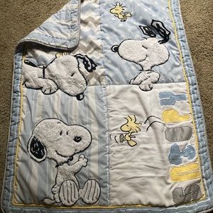Baby Snoopy Peanuts Quilt and Dust Ruffle